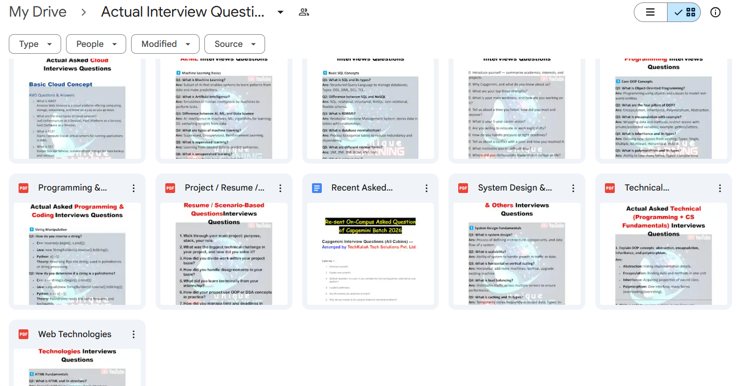 Capgemini interview questions Drive preview