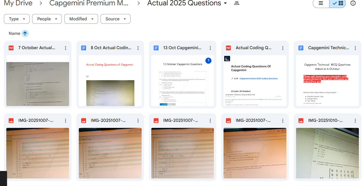 Capgemini preparation materials Drive preview